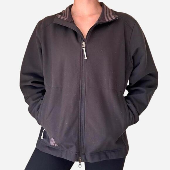 Adidas Jackets & Blazers - Adidas sporty black lined windbreaker size m unisex